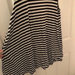 Flowy Black and White Striped Tank Top